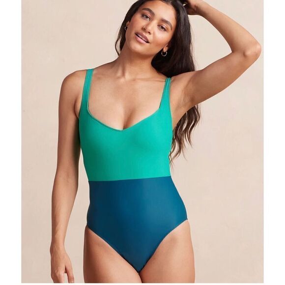 summersalt Other - NEW Summersalt Seascape Sweetheart One Piece swim with matching skirt Size 4 col